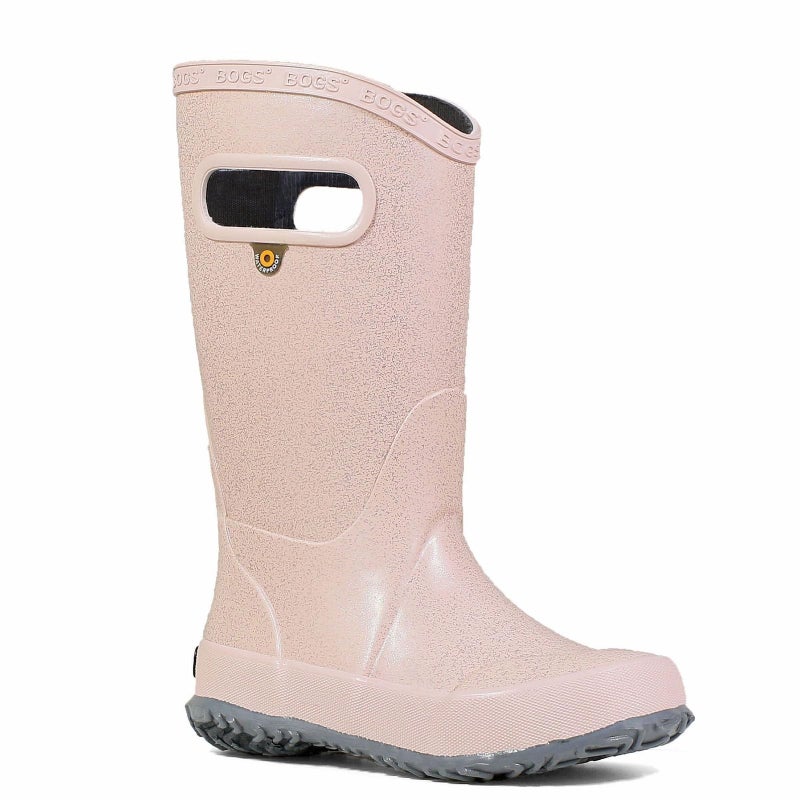 BOGS Rainboot Glitter Girls' Toddler-Youth Boot, 2 M US Little Kid, Rose-Pink - Image 1